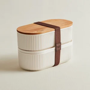 لانچ باکس wooden lid